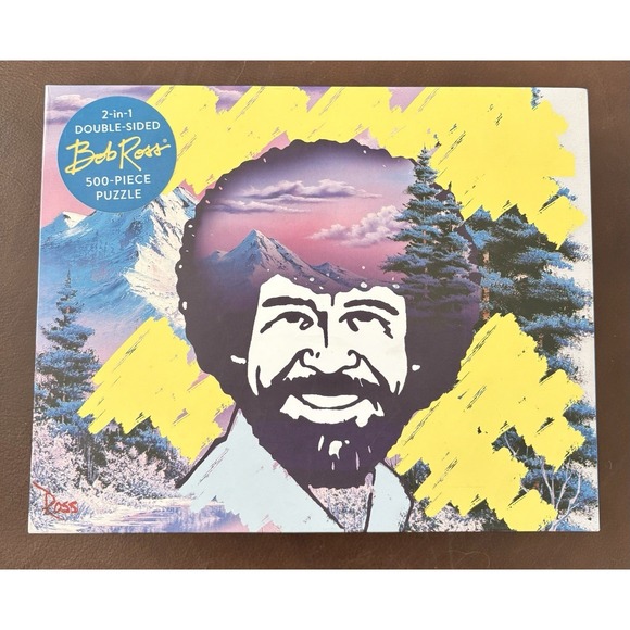 Jigsaw Puzzle Bob Ross Artist 2 in 1 Double Sided 500 Piece NEW IN BOX Sealed - Picture 3 of 10